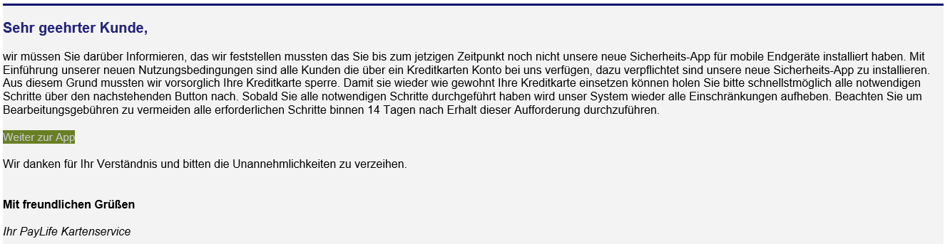 Phishing E-Mail