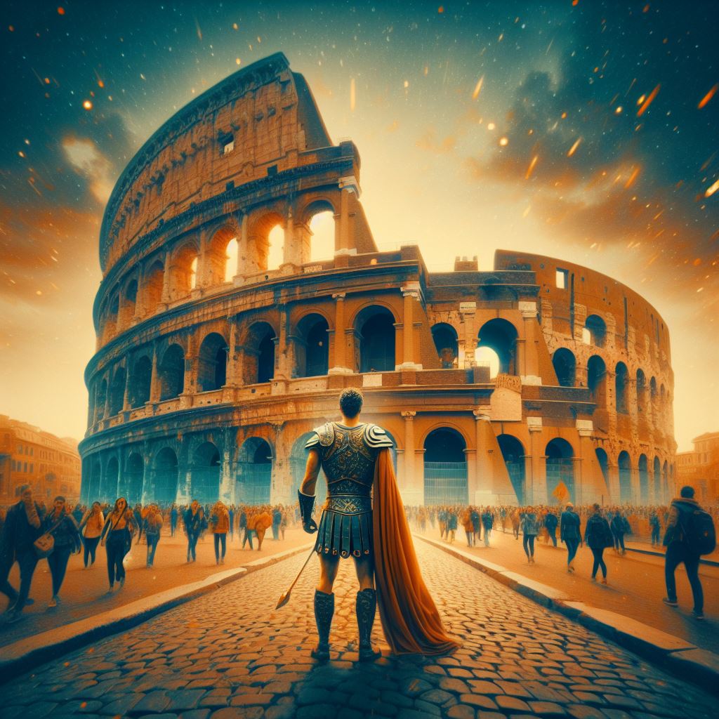 Kolosseum mit Gladiator