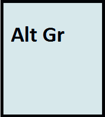 Abbildung der Alt-Groß Taste