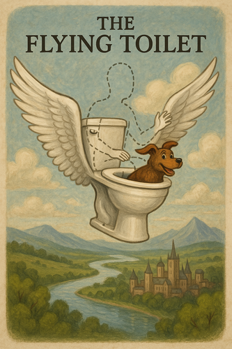 Flying toilet that makes you invisible