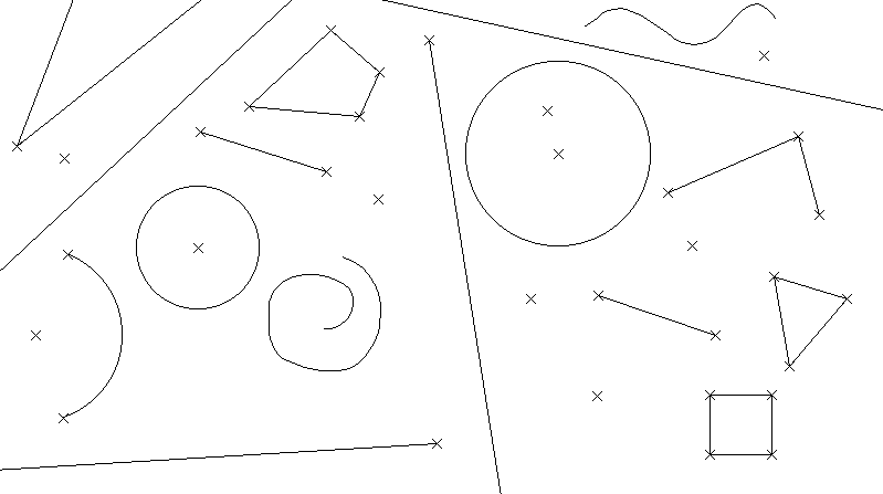 Geometrische Objekte mit Linien